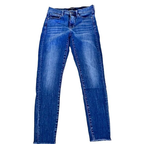Banana Republic ~ Skinny Jeans ~ size 27 ~ unfinished raw hem - Picture 1 of 8